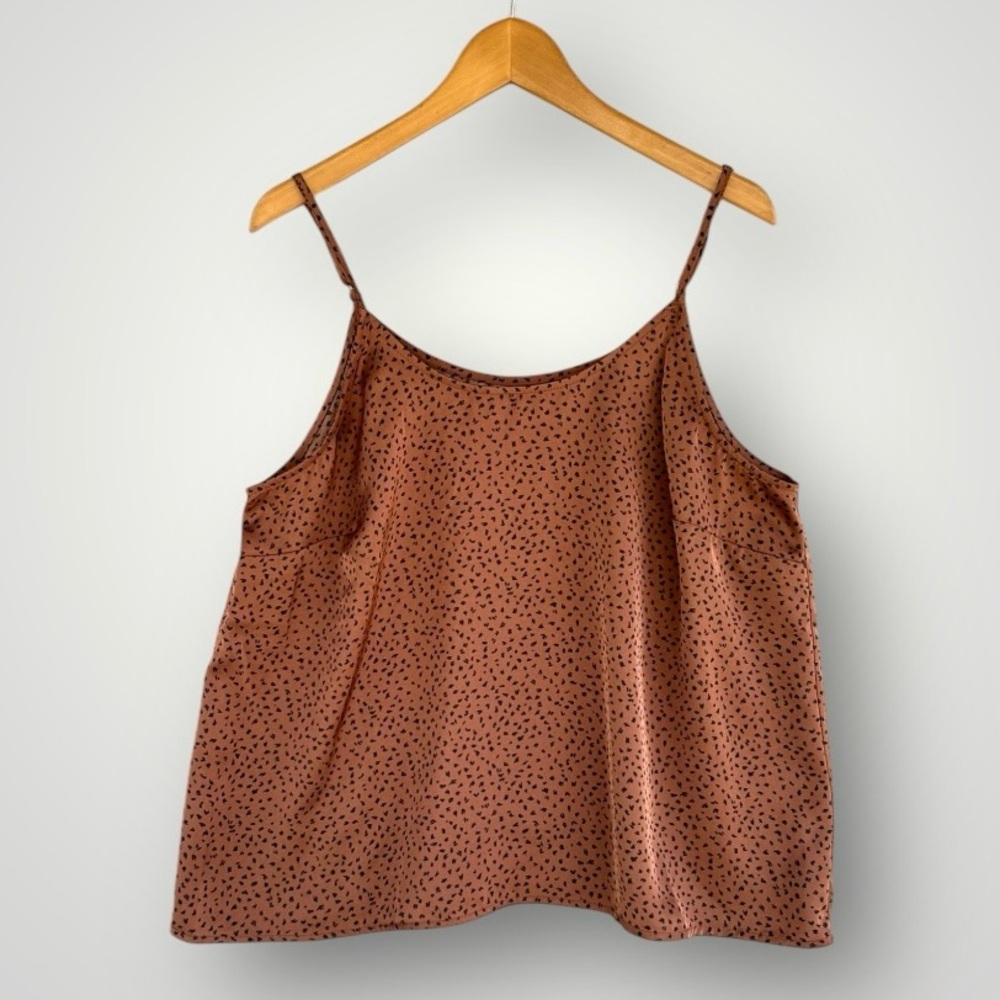 Nordstrom Brown Polka Dot Tank Top